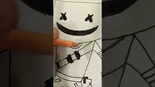 Fortnite Marshmello Skin drawing #shorts #shortsfeed #viral #trending #drawing #fortnite #marshmello