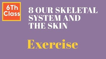 #Class 6th science exercise chapter 8. Our skeletal system and the skin |.     @ maha semi English.
