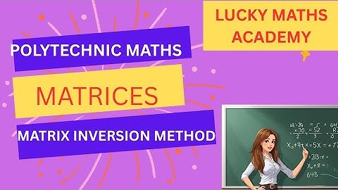 Matrix inversion method #polytechnic maths #inter maths #B.tech maths #engineering maths(video-6)