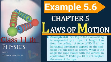 Law of Motion Example 5.6 || Example 5.6 physics class 11th || Example new addition 4.6 #EQUILIBRIUM