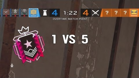 CHAMPION Overtime Match Point 1v5 Clutch - Rainbow Six Siege