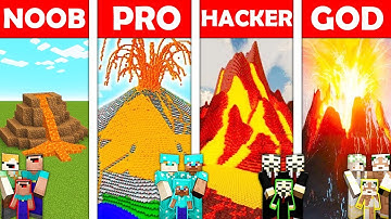 Minecraft NOOB vs PRO vs HACKER vs GOD : FAMILY VOLCANO in Minecraft! AVM Shorts Animation