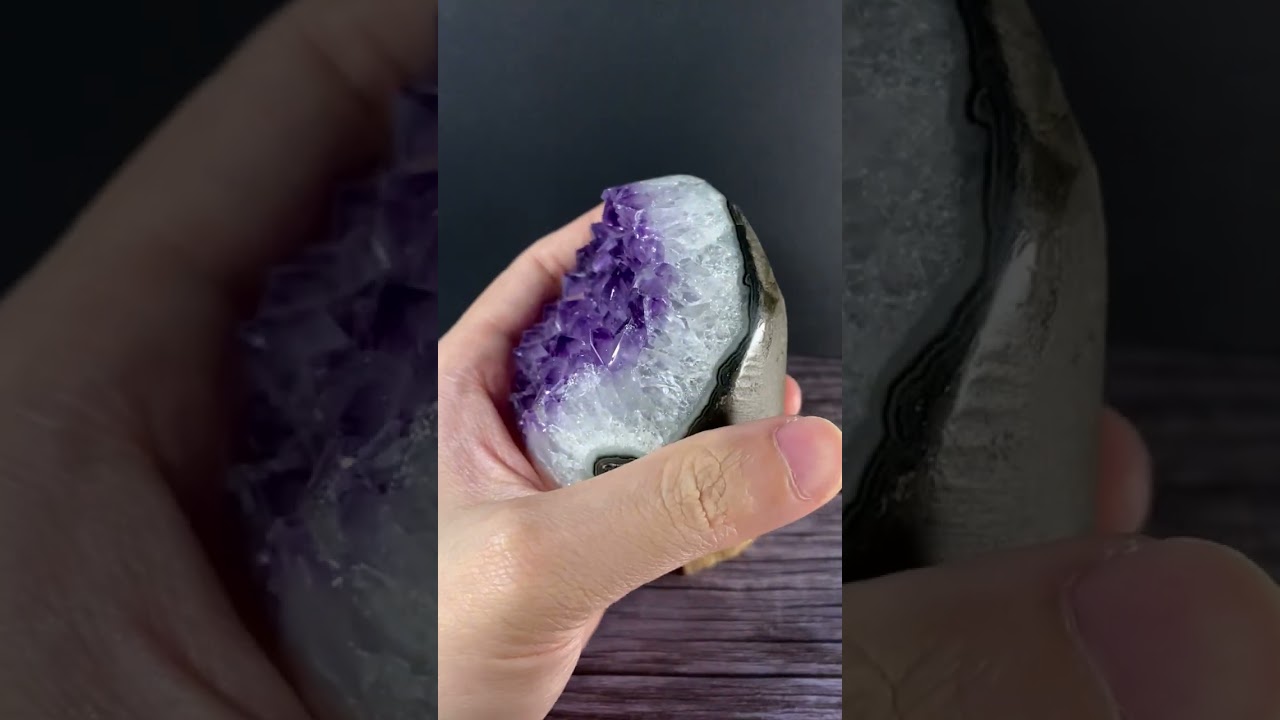 Amethyst cut base (Brazil) 384g 67x64mm - AMCB6