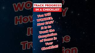 Easily Count Completed Items in Excel Checklist! #shorts