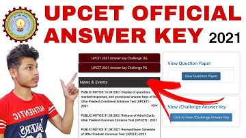 UPCET Answer key 2021 || Official answer key UPCET 2021 | Tech inSoft