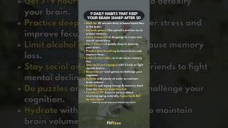 👆 9 Daily Habits That Keep Your Brain Sharp After 50 (Memory Protection!) #FitFixen #shorts