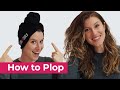 How to plop wavy hair
