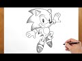 How to Draw Classic Sonic – Step by Step Pencil Drawing