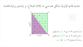 مساحة مثلث قائم الزاوية