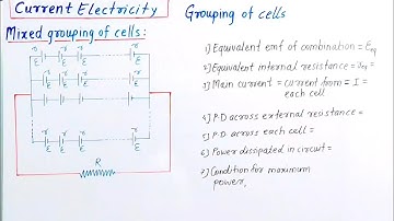 L-18. Mixed grouping of cells. Parallel grouping of cells of different emf. Current electricity.