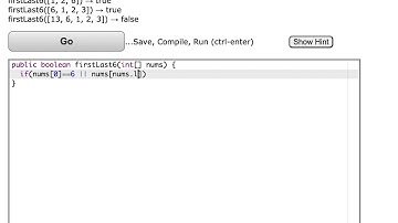 Java: CodingBat– Array--1 firstLast6