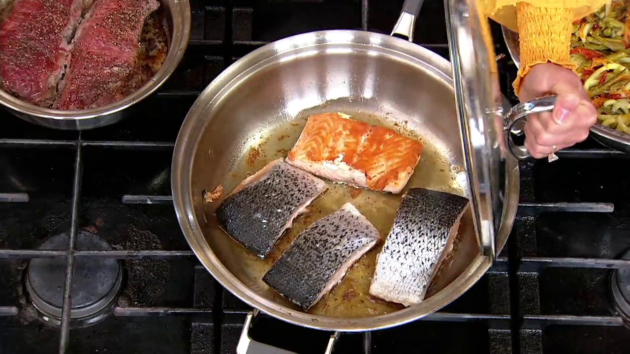 Cookcraft By Candace Cameron 4 Pc Tri Ply Stainless Steel Cookware Set On Qvc Youtube