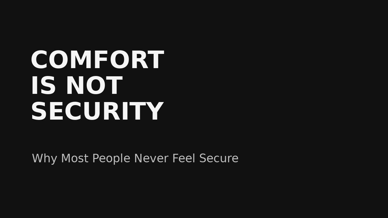 Why Most People Never Feel Financially Secure