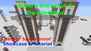 [Showcase/Tutorial] 40m/s (De-)Elevator - Nether Spawn Proof [MC 1.9-1.10]