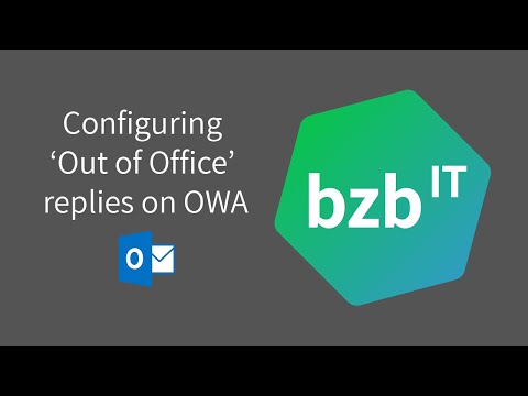 How to configure Out of Office replies using OWA (Office 365)