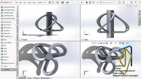 Sharrow propeller in SolidWorks