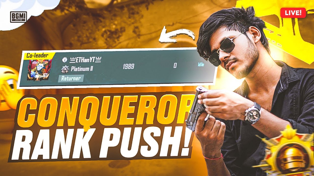 NEW SEASON BGMI CONQUEROR RANK PUSH | PUBG\BGMI LIVE | - YouTube