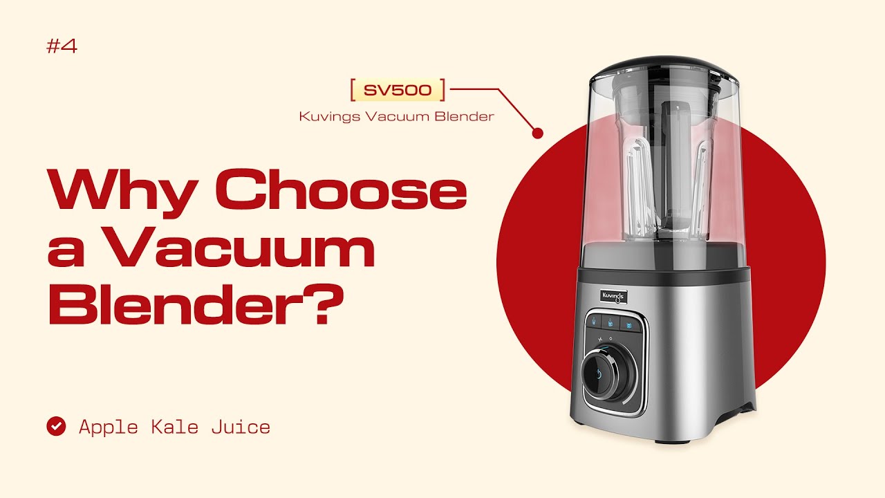 4 Kuvings SV500 Vacuum Blender vs Normal Blender | Apple Kale