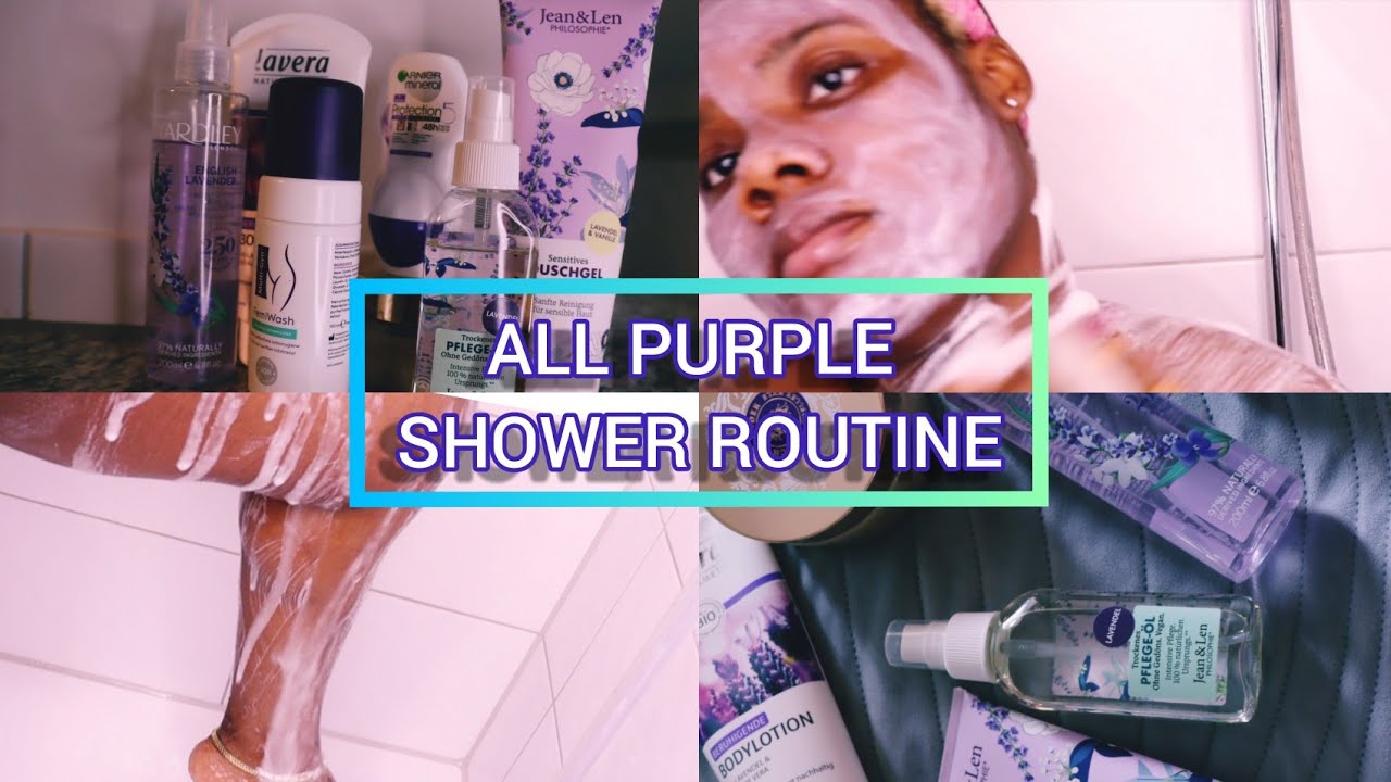 MY LAVENDER SCENTED SHOWER ROUTINE USING ALL PURPLE PRODUCTSNO SHAVING