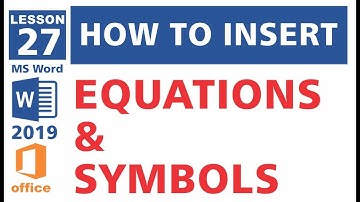 How to insert Equations and symbols option in MS word 2019 Class-27 | Urdu - Hindi