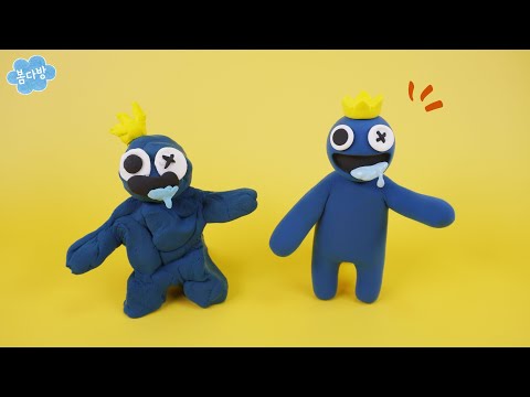 Making Rainbow Friends Blue with Clay