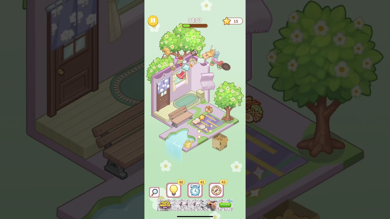 Cozy Room – Level 41 Walkthrough | Patio Escape with Wooden Swing & Pond 🍃🏞️
