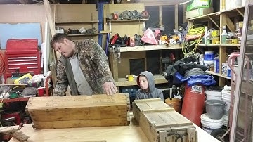Ammo box custom shelf and end table chest build
