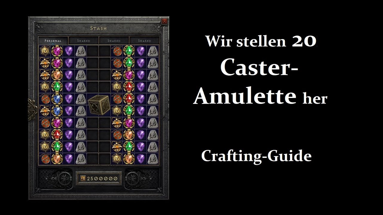 D2R Wir stellen 20 Caster Amulette her Crafting Guide YouTube