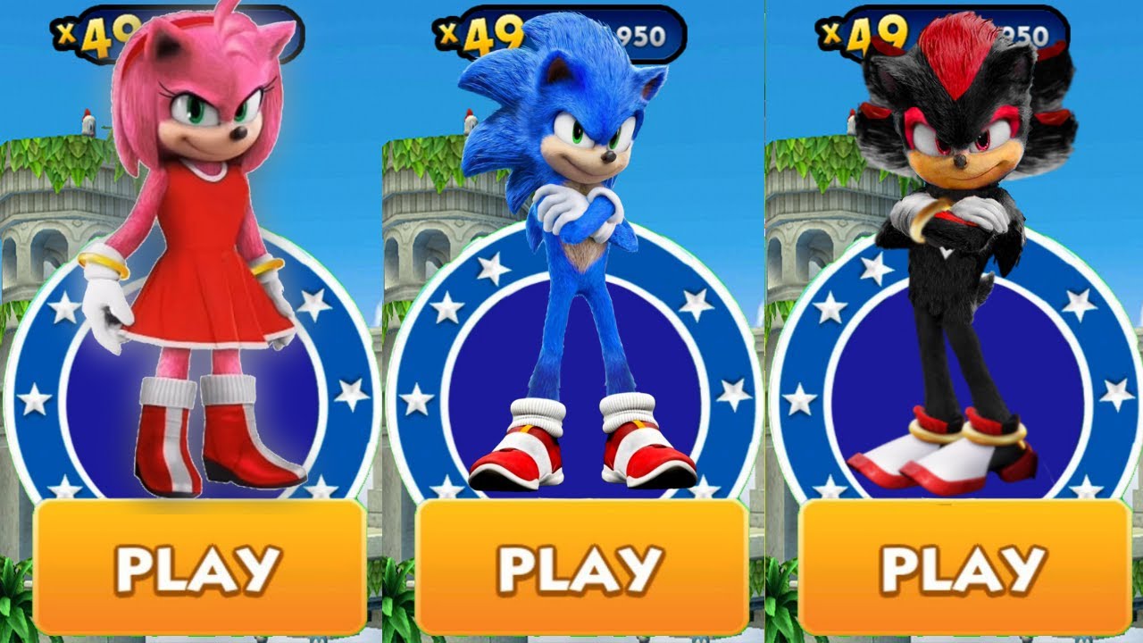 Sonic Dash - Movie Sonic Amy Shadow vs All Bosses Zazz Eggman All 75 ...