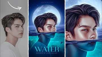 Ps Touch Underwater Concept Photo Manipulation Tutorial | Ps cc 2019 | Autodesk Sketchbook | 4k Edit