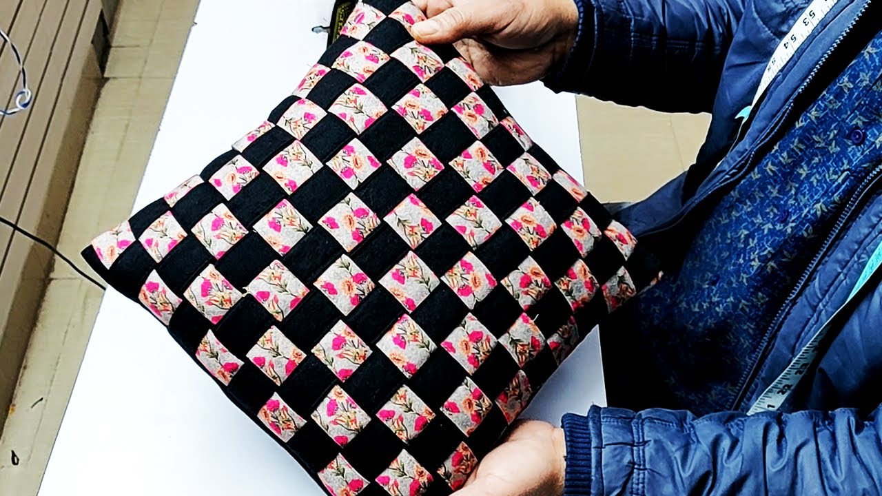 कुशन कवर का बहुत ही सुंदर डिजाइन || Very Beautiful Cushion Cover Cutting and Stitching in Hindi