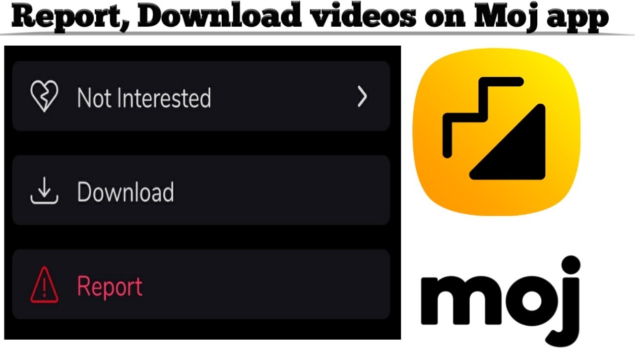How to Download, Report videos on Moj app Save Moj videos to SD card