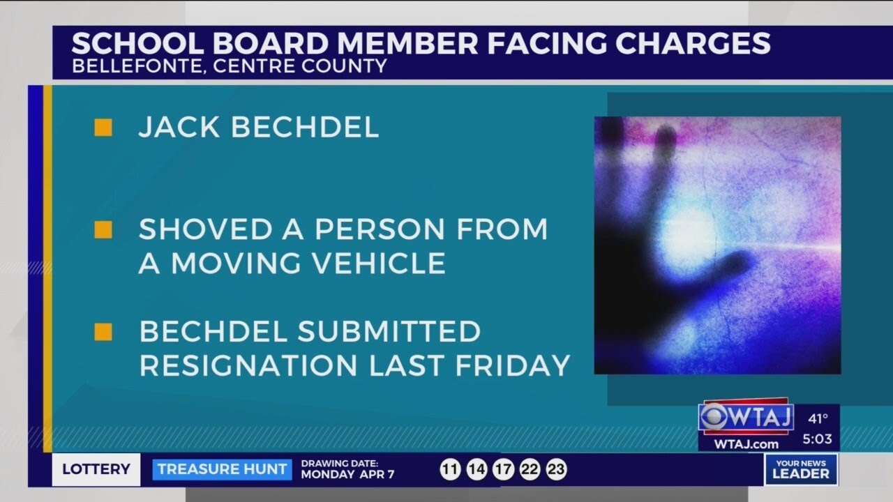 Former Bellefonte school board member charged in assault case allegedly shoving victim out of a movi