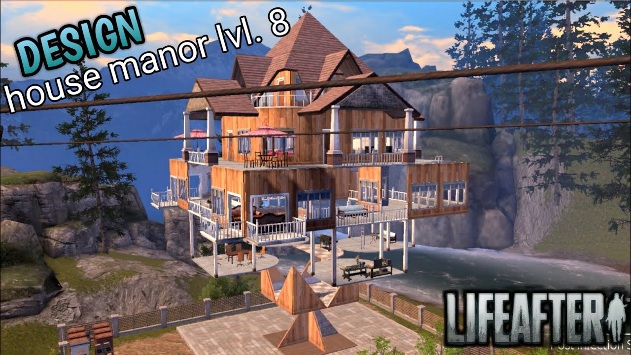 LIFEAFTER HOUSE DESIGN UNIQ MANOR LEVEL 8 DESAIN  RUMAH  