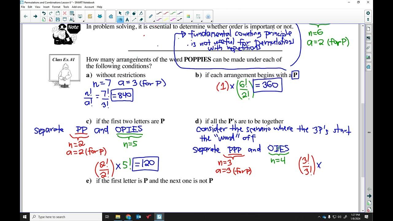 Permutations and Combinations Lesson 6 YouTube