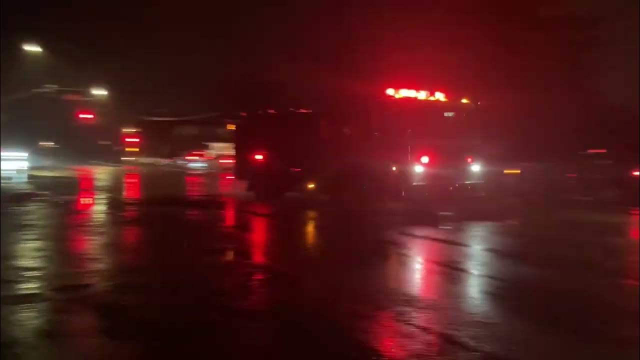 Santa Rosa Fire Department Engine 5 Responding To A Traffic Collision