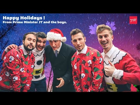 WE GOT OUR HOLIDAY CARD WITH PRIME MINISTER OF CANADA JUSTIN TRUDEAU