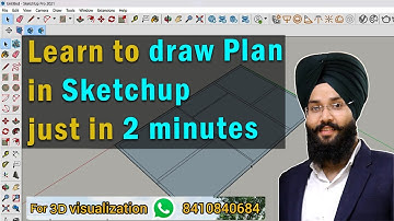 Draw floor plan in Sketchup | Rectangle, Offset, Move, Copy Commands Sketchup