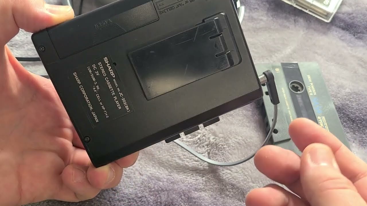 Vintage cassette player SHARP JC-202(BK) Demo - YouTube
