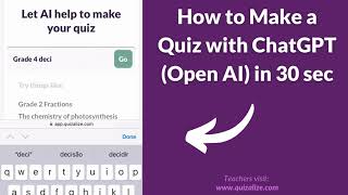 How to Make a Quiz with ChatGPT (OpenAI) in 30 seconds