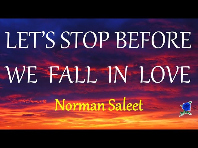 LET'S STOP BEFORE WE FALL IN LOVE -   NORMAN SALEET Lyrics class=