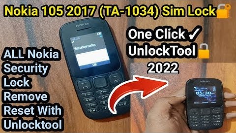 Nokia 105 TA-1034/1037 Format with UnlockTool || Nokia TA 1034 Security Code Unlock Sim Lock Reset ✓