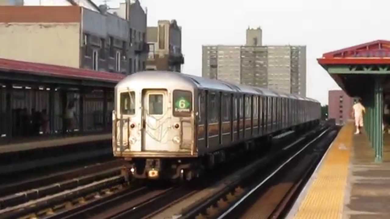 irt pelham line pelham bay park bound r62a 6 express train