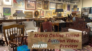 June 28th Metro Online Timed Auction Preview Video
