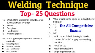 Welding Technique Top 25 Questions | Welder Theory in hindi | Welding Questions and Answers screenshot 1