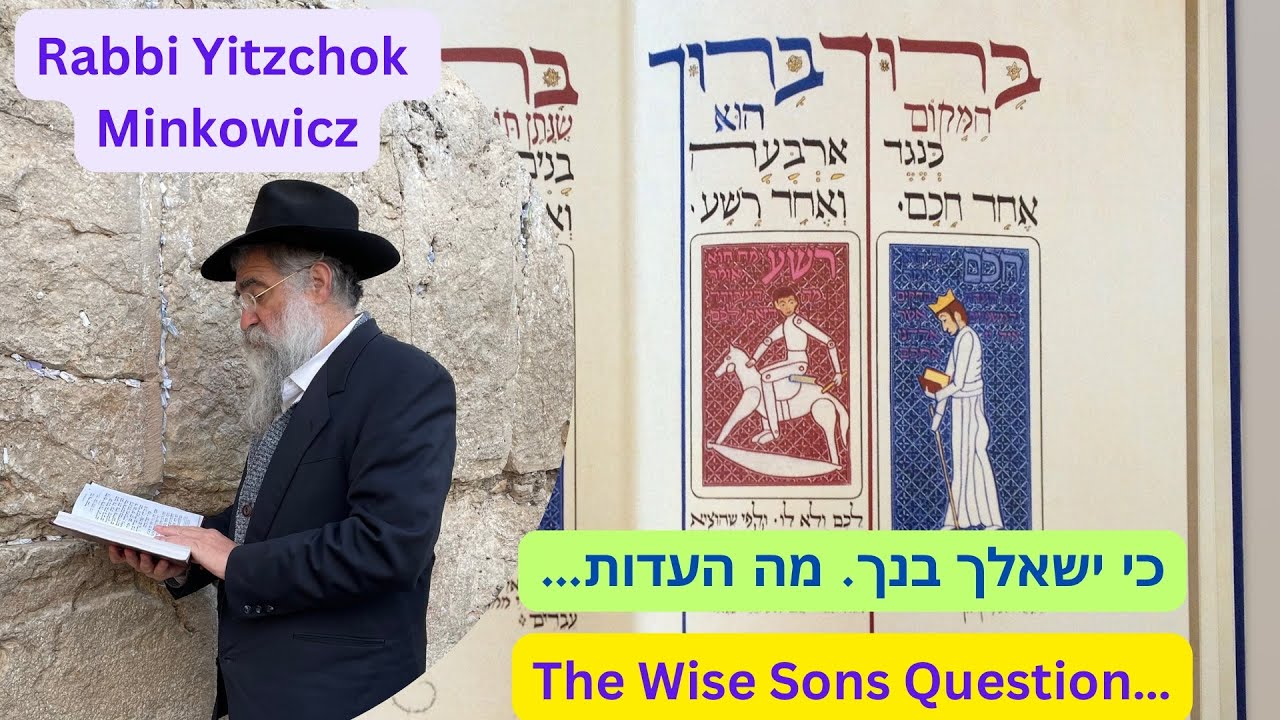 The Wise Sons Question. כי ישאלך בנך מחר לאמר מה העדות A Kabbalah class by Rabbi Yitzchok Minkowicz episode artwork