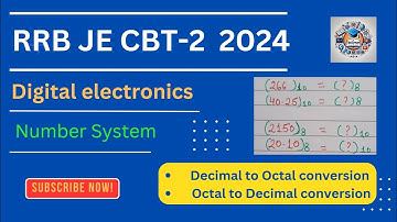 decimal to octal and octal to decimal  conversion #decimal #octal #digitalelectronics  #rrbjecbt2
