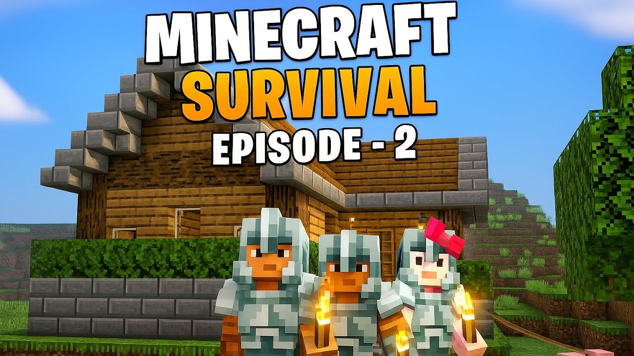 🔥 Minecraft Survival Series EP 2 – Iron Armor Ready! Let's Build ...