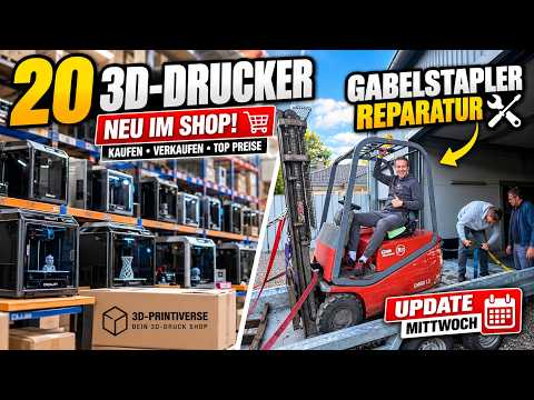 20 neue 3D-Drucker für meinen Shop! + Gabelstapler Reparatur / MU