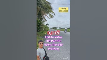 Bán Đất 6.500m Vuông - Đường Tỉnh 939 - Sóc Trăng - Liên Hệ 0964252820 #datnensoctrang #batdongsan